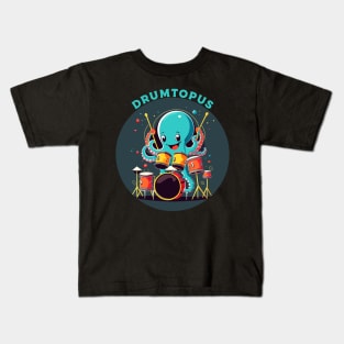 Drumming Octopus - drumtopuss Kids T-Shirt